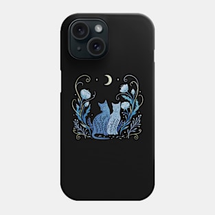 Night Garden two Cat Phone Case