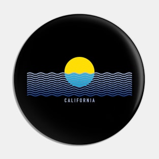 Vintage Retro California Design Pin