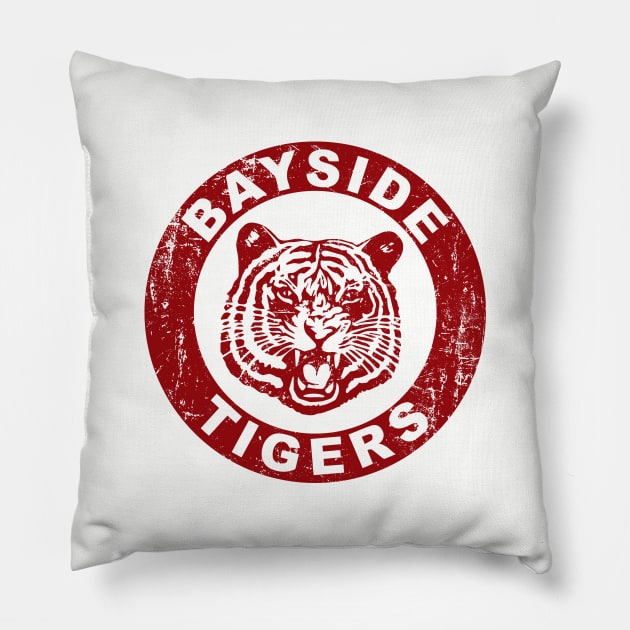 Bayside Tigers Logo Vintage Pillow by Aldebaran