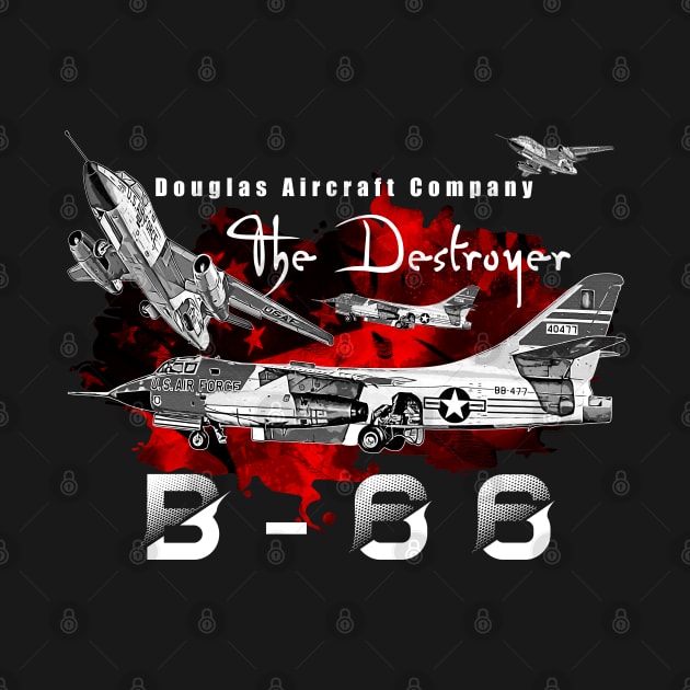 McDonnel Douglas B-66 Vintage Aircraft Bomber by aeroloversclothing