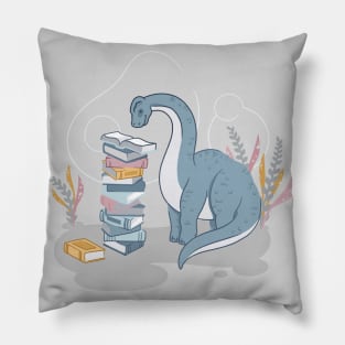 Sweet Bookish Dino Pillow