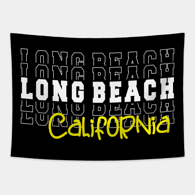 Long Beach city California Long Beach CA Tapestry by TeeLogic