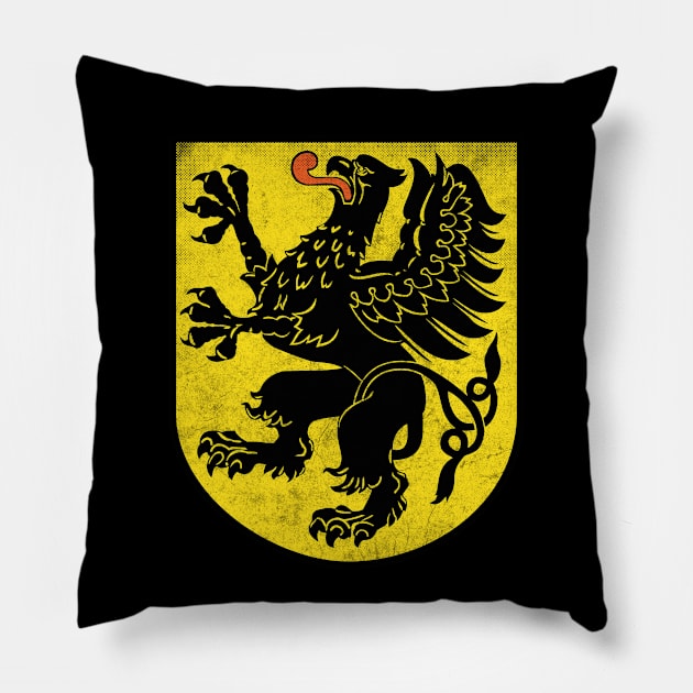 Pomeranian Voivodeship / Poland Regional Flag Design Pillow by DankFutura