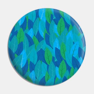 Blue and green leaves pattern Pin