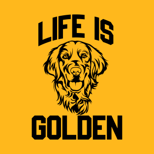 Cute Dogs Life Is Golden, Golden Retriever T-Shirt