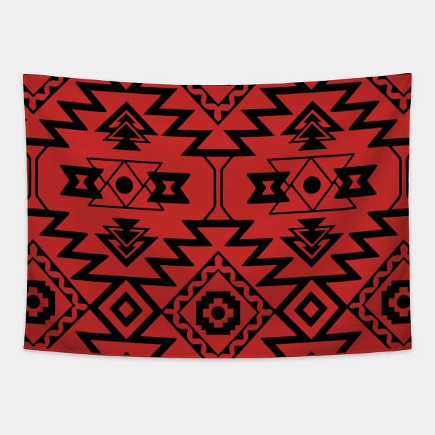 Aztec Line Design Tapestry by slice_of_pizzo