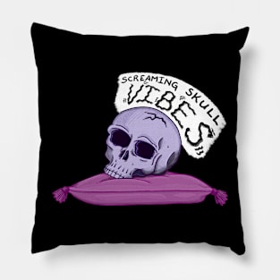 Screaming Skull Vibes Pillow