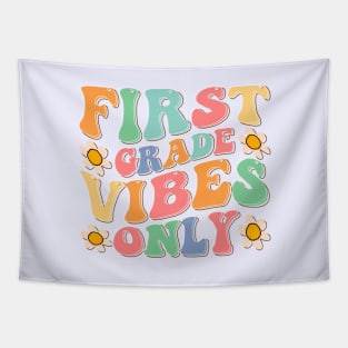 first grade vibes only groovy back to school Tapestry