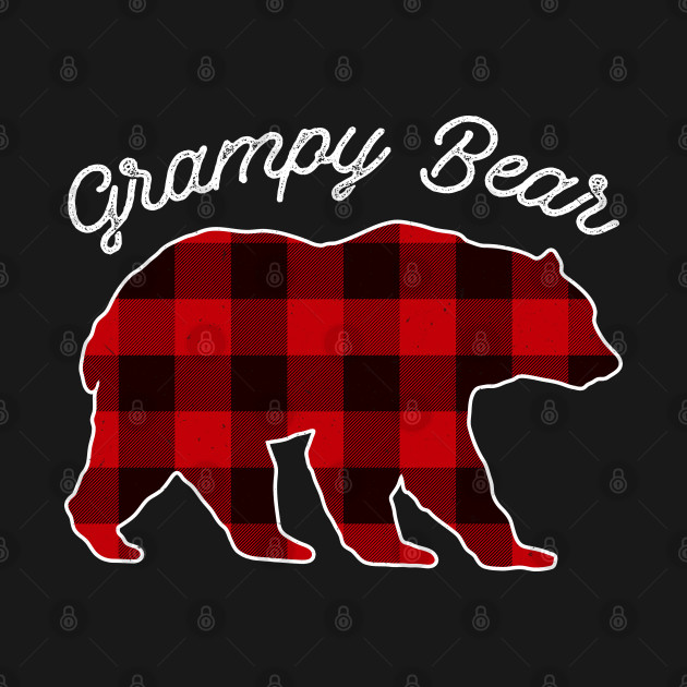 Disover Grampy Bear - Red Plaid Christmas Pajama Family Gift - Bear Christmas - T-Shirt