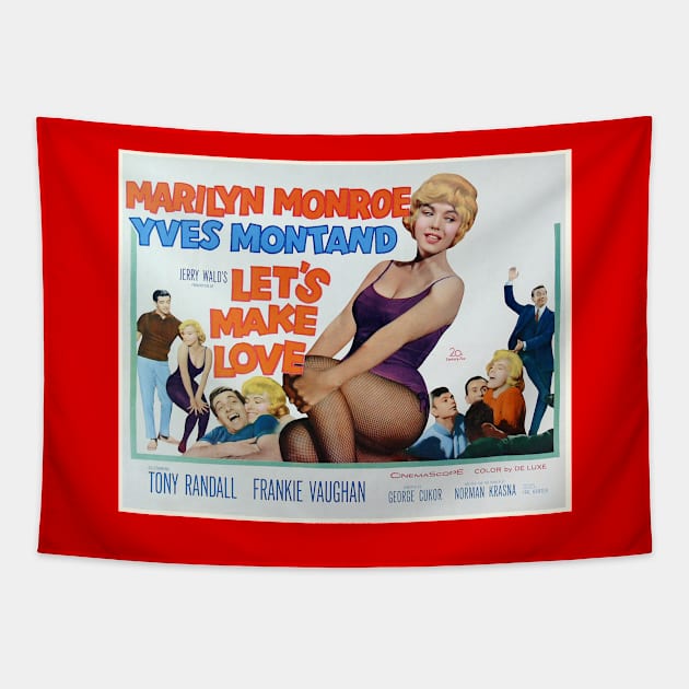 Let's Make Love With Marilyn Monroe Tapestry by Noir-N-More