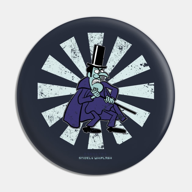 Snidely Whiplash Retro Japanese Pin by Nova5