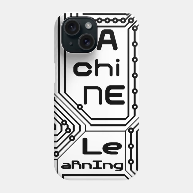 Machine Learning Computer Micro Chip Black Phone Case by aRtVerse