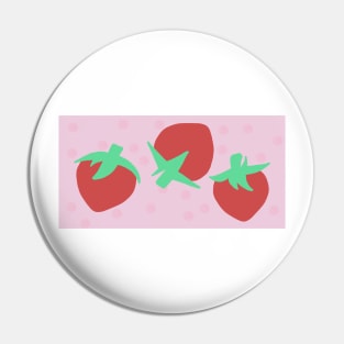 Pink Strawberry with Pink Polka-Dots Pin