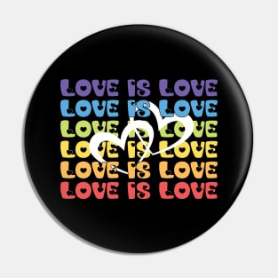 Love is Love, Colorful Rainbow Gay Pride Pin