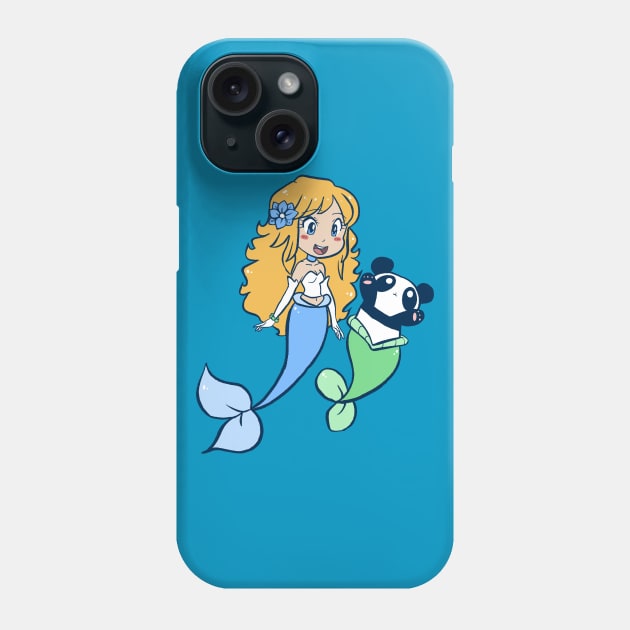 Mermaid and MerPanda Phone Case by saradaboru