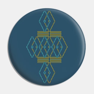 Ethno pattern made of geometric elements Pin