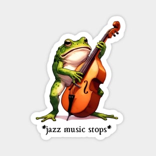 Jazz Music Stops meme frog Magnet