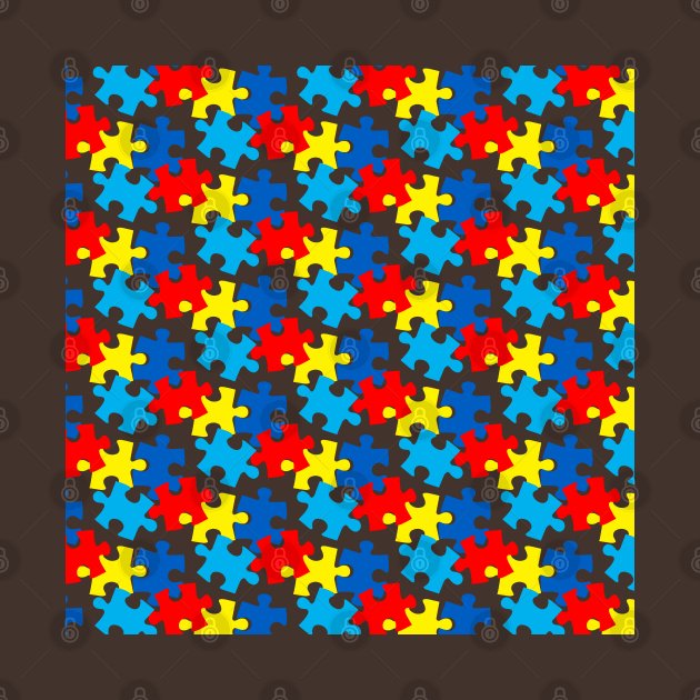 Autism Puzzle Pattern by DesignsbyDonnaSiggy