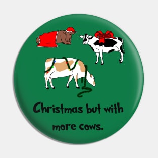 Cow Christmas Pin