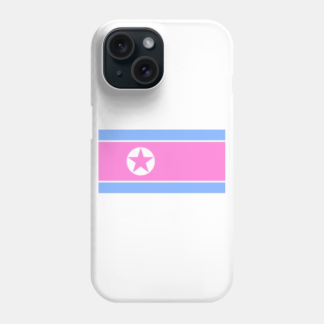 North Korea Flag Baby Pink Phone Case by lukassfr