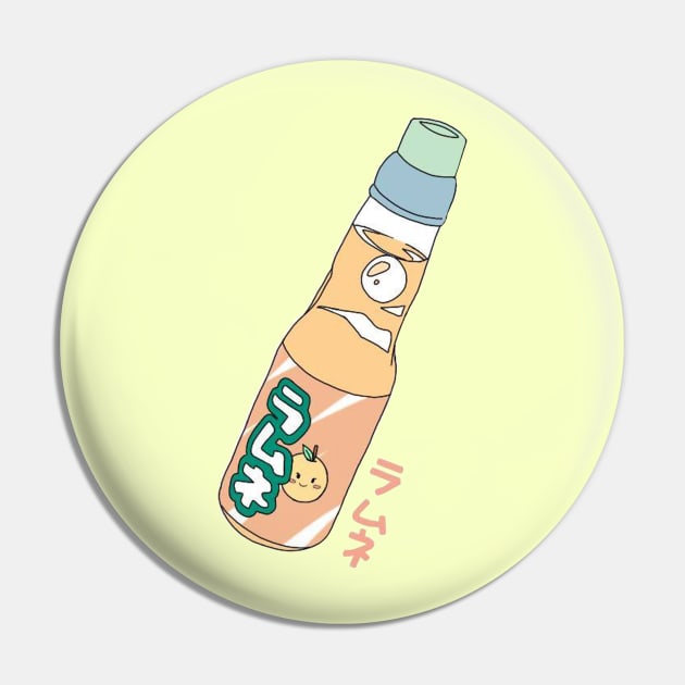 Kawaii Orange Soda Drink Pin by PeachPantone