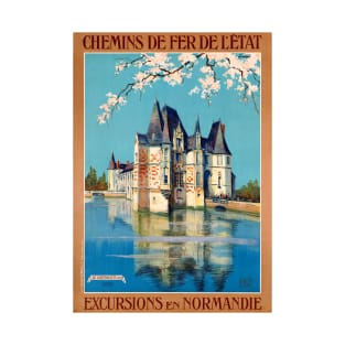 Vintage Travel Poster France Excusrions en Normandie T-Shirt