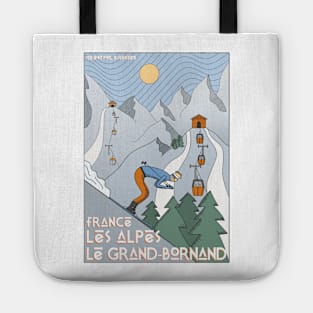 Le Grand Bornand, Les Alpes, France Retro Travel Tote