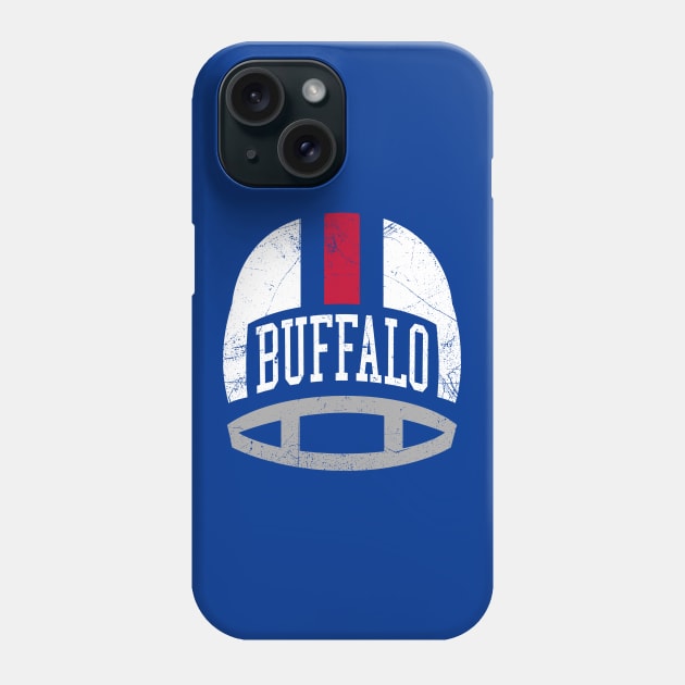 Buffalo Retro Helmet - Blue Phone Case by KFig21