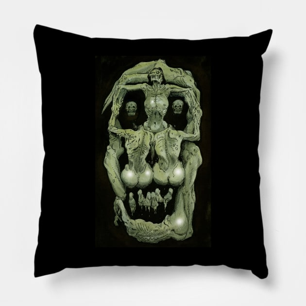 Zombie Art : Dali Death Head Pillow by rsacchetto