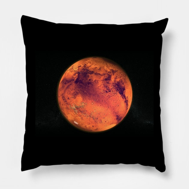 Mars Rendering Print Pillow by SPACE ART & NATURE SHIRTS 