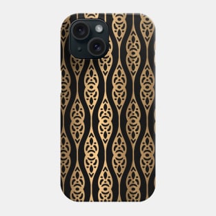 Gold flower strips pattern design Phone Case