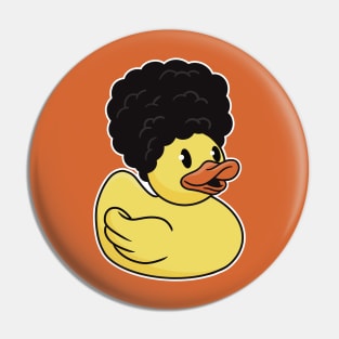 Funny Big Hair Rubber Ducky Pin