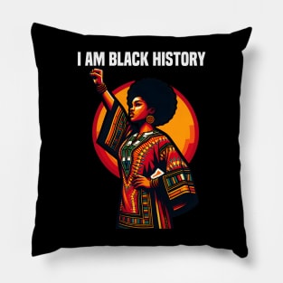 I Am Black History Month African American Pillow