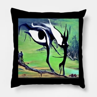 ALL SEEING FOREST ORIGINAL AI DIGITALLY GENERATED ARTWORK Pillow