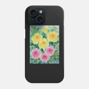 Roses Watercolor Painting Phone Case