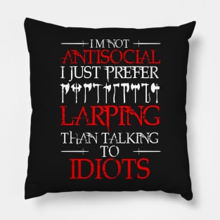 Larping Antisocial Club Pillow