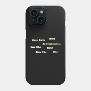 Yellow VSCO Word Sticker Pack Phone Case