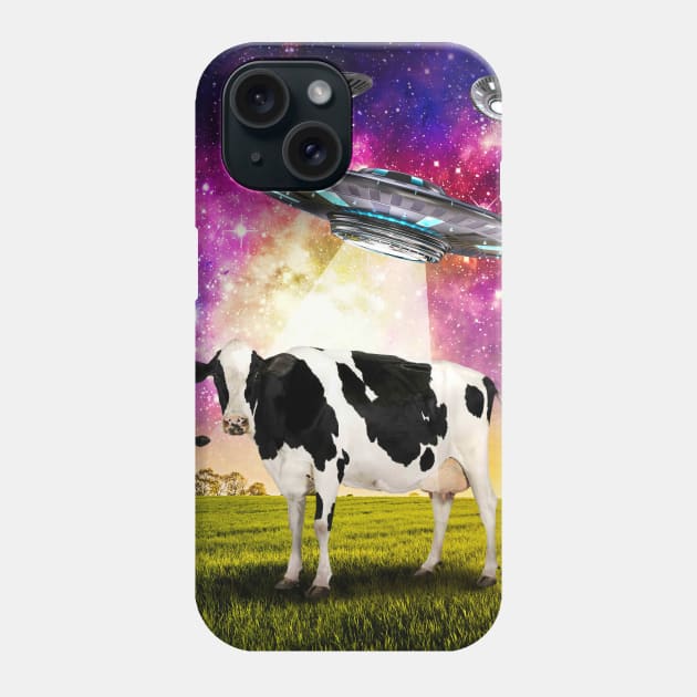 Cow UFO Abduction Phone Case by Random Galaxy