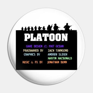 Platoon C64 Credits Screen (For Light Colors) Pin