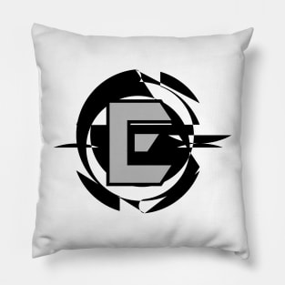 Futuristic Modern Letter E Pillow