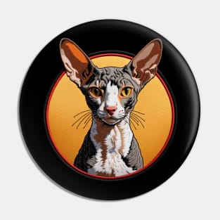 Cornish Rex Embroidered Patch Pin