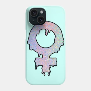 Feminist woman symbol girl power hologram Phone Case