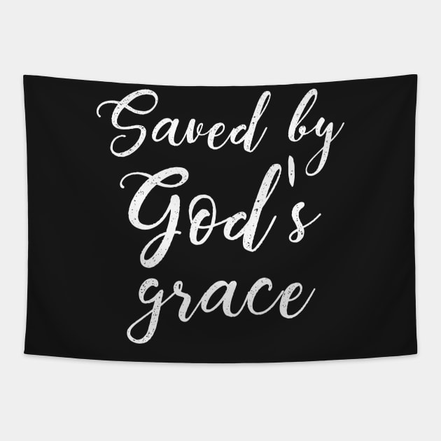 Saved by God's Grace | Christian Tapestry by ChristianLifeApparel