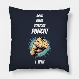 Rock Paper Scissors Punch! Pillow