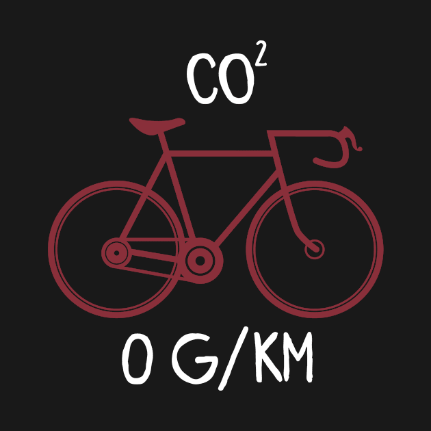 Cyclist Sayings 0 Gram Co2 by BestsellerTeeShirts