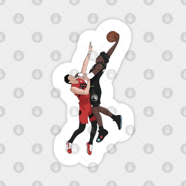 Anthony Edwards Posterize Dunk Magnet by xavierjfong