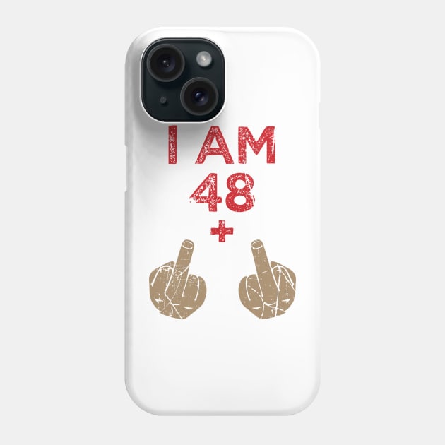 'I Am 48 Plus 2' Funny 50th Birthday Vintage Gift Phone Case by ourwackyhome