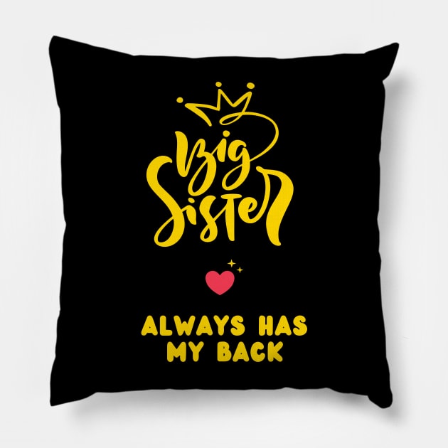 Big Sister always has my back love you Pillow by Hohohaxi