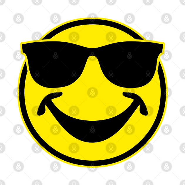 COOL yellow SMILEY BRO with sunglasses by EDDArt