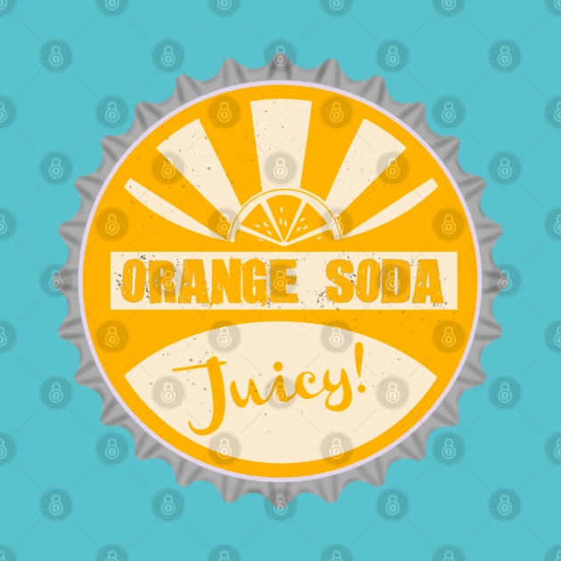 Orange Soda Bottle Cap by DrawAHrt